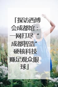 探访西博会成都馆：一网打尽“成都智造” 硬核科技赚足观众眼球